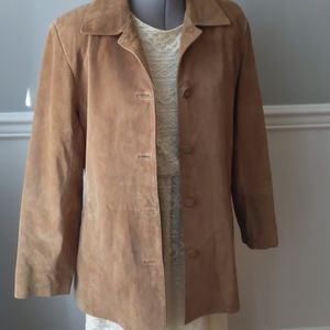 Genuine Suede Tan Coat size Medium